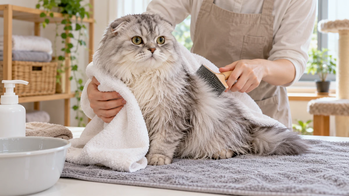 Scottish Fold Longhair kedi — bakım ve tımar